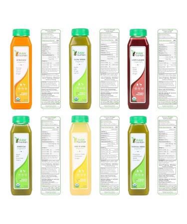 RAW Fountain 3 Day Juice Cleanse Certified USDA Organic All Natural Raw Detox Cleanse Juicing for Body Reset Cold Pressed Juice Fast 18 Bottles 12oz 3 Ginger Shots 3 Day Cleanse - Buy Online on GoSupps.com