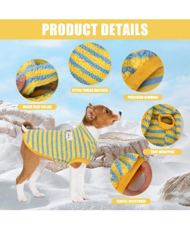 Warm XL Yellow Dog Sweater for Small Dogs & Puppies | Fleece Plush Winter Coat for Cats & Dogs - Buy Online on GoSupps.com