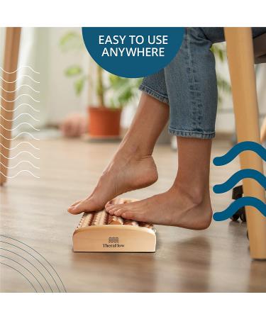 TheraFlow Large Wooden Foot Massager for Plantar Fasciitis Relief - Foot Roller for Pain Massage - Relaxation Gifts for Women and Men - Buy Online on GoSupps.com