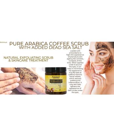 Dead Sea Salt Scrub with Pure Coffee Arabica | Anti-Cellulite Exfoliant for Face Body Legs & Foot | Hydrating Treatment for Stretch Marks Wrinkles & Varicose Veins | Boosts Circulation for Men & Women - Buy Online on GoSupps.com