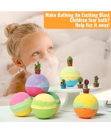 Blue Velvet 6 Pack 3.6 OZ Bath Bombs Gift Set with Family Cactus Surprise - MISHIU Bubble Bombs Lily Lemongrass Juniper Scented Fizzy C005 - Buy Online on GoSupps.com