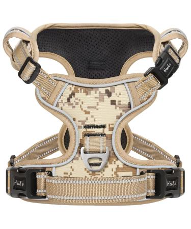 Heele dog crockery dog harness for large dogs release on the neck front back clips dog harness adjustable reflective anti-pull dog harness with padded handle camouflage desert XL XL-breast circumference: 53-97cm camouflage desert - Buy Online on GoSupps.com