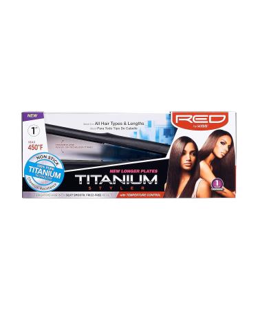 Red by Kiss 1 Titanium Flat Iron (FT10) - Adjustable Temperature Control for All Hair Types | International Shipping Available - Buy Online on GoSupps.com