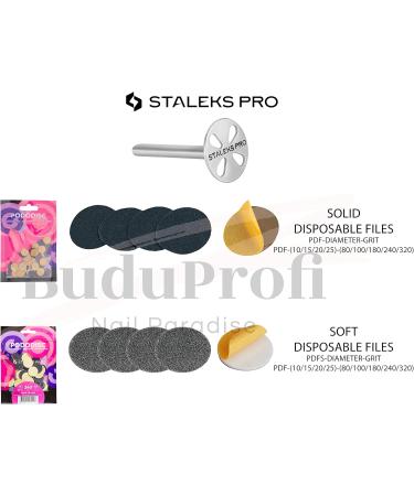 STALEKS Pododisc Pedicure + 5 Refills File 180 Grit Professional Home Use Stainless Steel (PDset-15) - Buy Online on GoSupps.com