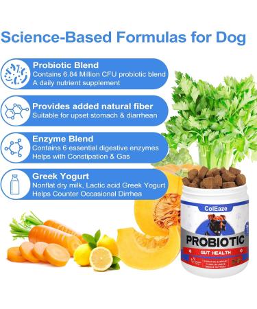 Probiotics for Dogs 200 Count Soft Chews Canine Prebiotic Pet Fiber Supplement 6 Digestive Enzymes Promotes Gut Health Diarrhea Treatment Chicken Liver Flavor - Buy Online on GoSupps.com
