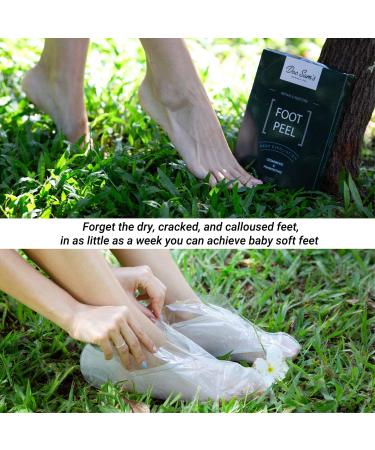 Exfoliating Foot Peel Mask 2-Pack - Natural Dead Skin Exfoliator for Soft Smooth Feet - Cracked Heel Treatment for Women and Men - Buy Online on GoSupps.com