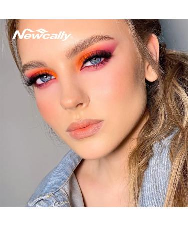 Newcally Natural Russian Mink D Curl Short Wispy Fake Eyelashes - 12 Pairs for Cat Eye Look - Buy Online on GoSupps.com
