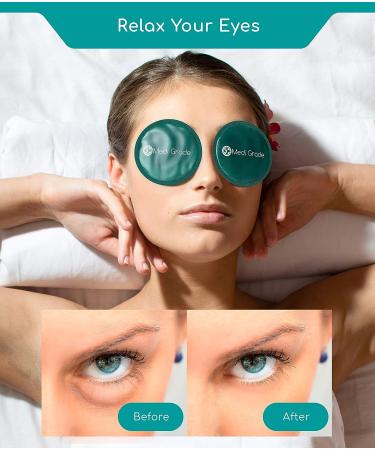 Medi Grade Reusable Gel Eye Mask with Cooling Eye Pads and Storage Bag - Buy Online on GoSupps.com