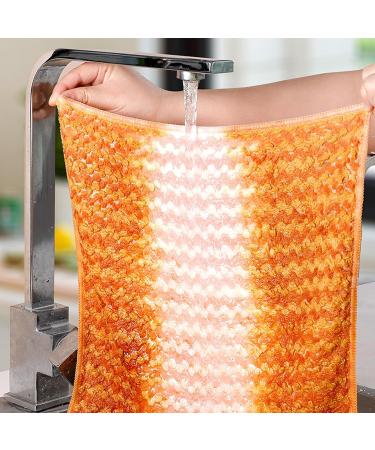 5pcs Super Absorbent Stripes Dish Cloths Reusable Kitchen Towels for Effective Clean Kitchen Bathroom - Buy Online on GoSupps.com