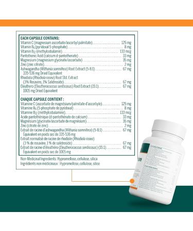 Genestra Brands - Adreno Restore - Rhodiola Eleuthero and Ashwaganda Supplement - 90 Vegetable Capsules - Buy Online on GoSupps.com