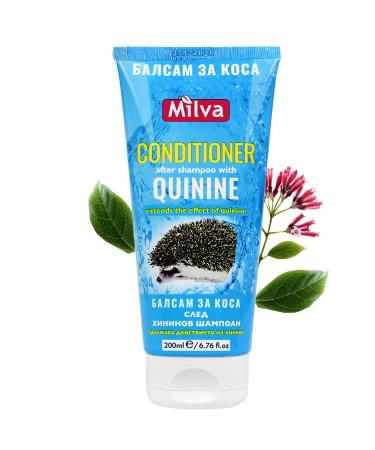 Milva Chinine Strong Hair Conditioner extends the effect of quinine shampoo hair loss treatments for men and women nourishes hair roots and scalp stimulates hair growth 200 ml - Buy Online on GoSupps.com