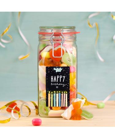 Happy Birthday Candy Jar - Large Treat for Family Friends & Employees | Perfect Birthday Gift - Buy Online on GoSupps.com