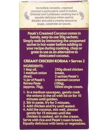 Patak's Creamed Coconut Sachets - Buy Online on GoSupps.com