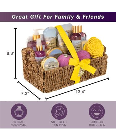 Luxury Bath Spa Gift Set - 15 Piece Lavender & Chamomile Kit with Bubble Bath Lotion Bath Salts & More - Perfect for Relaxation - Buy Online on GoSupps.com