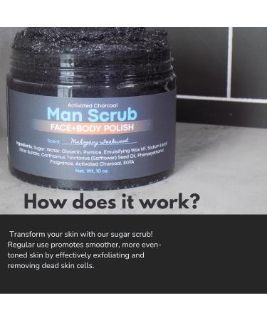 Joli Noir Men's Face Scrub - Exfoliating Charcoal Polish for Acne Detox & Smooth Skin - Face + Body Scrub - Buy Online on GoSupps.com