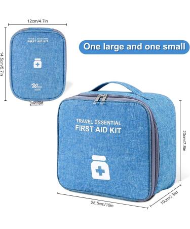 Vavicrap Medication Bag Set - 2 Large Portable Waterproof Travel Pharmacy Bags for Home & Travel - Blue - Buy Online on GoSupps.com