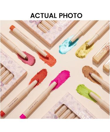 PICKX 12 Colors Cream Eyeshadow Stick Set Waterproof and color lasting eye shadow color-rich eyeshadow matte & pearlescent eyeshadow Fine-nib eyeshadow for detailed lines delicate and compact (B) - Buy Online on GoSupps.com
