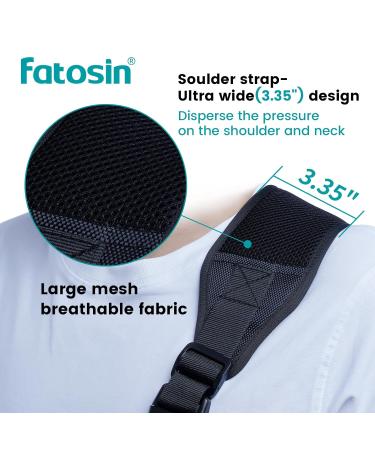 Arm Sling Shoulder Injury Immobilizer | Adjustable Rotator Cuff Support Brace for Men & Women | One Size Fits All for Left & Right Arm - Buy Online on GoSupps.com