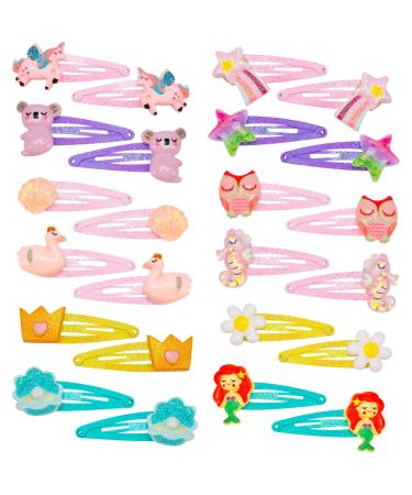 24 pieces girls hair clips children's hair clip sweet hair clips unicorn hair clips unicorn hair clip snap hair clips for girls children - Buy Online on GoSupps.com