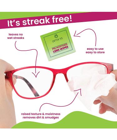 300 Pre-Moistened Eyeglass Cleaner Lens Wipes - Individual Wrapped for Glasses, Sunglasses, Screens, Electronics & Lenses - Streak-Free - Buy Online on GoSupps.com