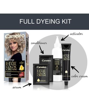 Delia Cameleo Permanent Hair Color Cream Kit - 9.2 Pearl Blonde (3129) E/07 | Omega+ Formula for Vibrant Long-Lasting Color | Shop Internationally! - Buy Online on GoSupps.com