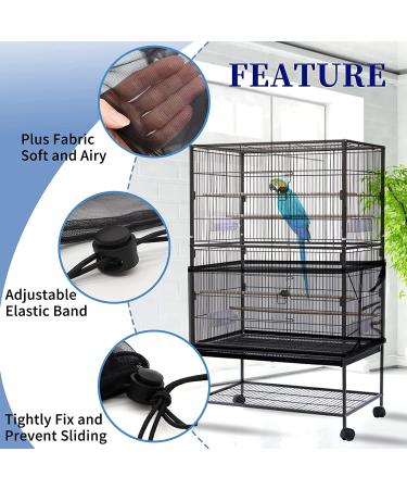 Large Bird Cage Cover - Adjustable Seed Catcher for Parrot & Macaw Cages - Buy Online on GoSupps.com