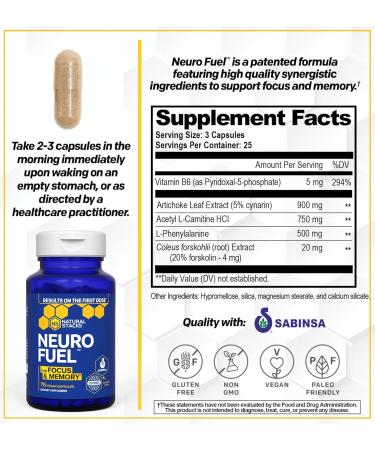 NATURAL STACKS Lions Mane Mushroom + NeuroFuel Nootropic Supplement Bundle - Supports Memory Focus & Learning - 135 Capsules - Buy Online on GoSupps.com