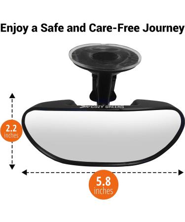 COZY GREENS Rearview Baby Car Mirror - Shatterproof Safety for Infants | Adjustable Suction Cup | 100% Lifetime Guarantee - Buy Online on GoSupps.com
