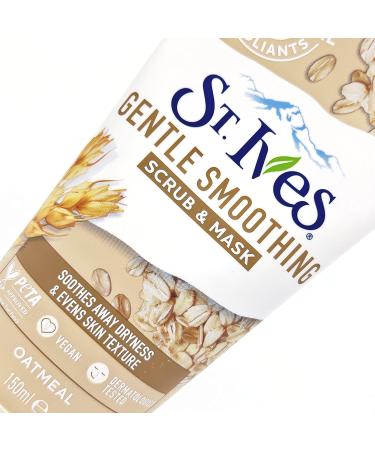 St. Ives Oatmeal Face Scrub 5oz (Pack of 2) | Gentle Smoothing Acne Treatment Wash | Tested for Acne Control | Exfoliating Facial Cleanser - Buy Online on GoSupps.com