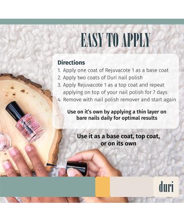 Duri Rejuvacote 1 Nail Growth System - Original Maximum Strength Formula - Pack of 3-0.45 fl. oz - Nail Strengthener and Growth - Base & Top Coat - Buy Online on GoSupps.com