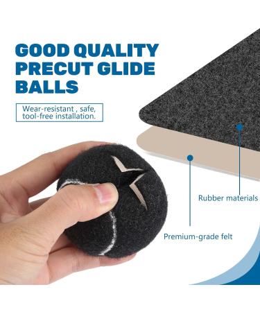 XIAOJUN 8 Pcs Walker Glide Balls - Heavy Duty Furniture Leg & Floor Protector for Seniors - Long Lasting Felt Pad Cover - Fits Most Walkers (Black) - Buy Online on GoSupps.com
