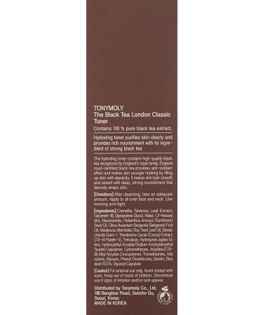 TONYMOLY The Black Tea London Classic Toner - Hydrating & Brightening | 6 Fl Oz - International Shipping Available - Buy Online on GoSupps.com