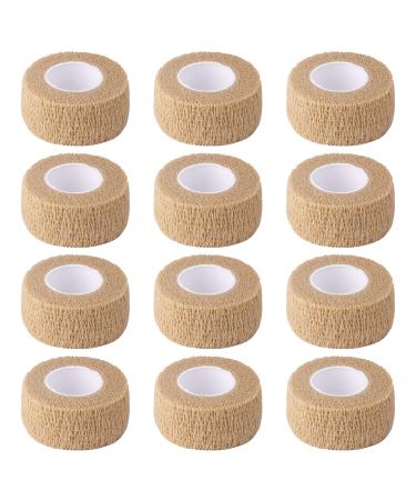 1 Inch Wide Skin Colour Elastic Self- Adhesive Bandage Finger Tape First Aid Wrap Bandages  for Wrist and Ankle Sprains & Swelling 12pcs - Buy Online on GoSupps.com