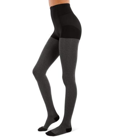 Jomi Compression Pantyhose Women 15-20mmHg Opaque Closed Toe - Heather Grey Medium - Buy Online on GoSupps.com