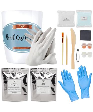 Discovering DIY Hand Casting Kit - Craft Supplies for Plaster Mold w/Molding Powder Gloves Paint & Tools - Valentines Day Gifts for Women Men and Anniversary - Couple Gifts for Adults