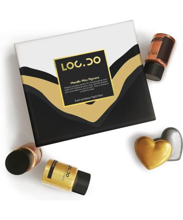 LOCDO Metallic Pigment Powder 8 Colors Shimmer Mica Powder for Epoxy Resin, Clay, Nail Art - 15ml Red - Buy Online on GoSupps.com