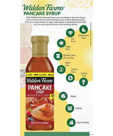 Walden Farms Calorie Free Pancake Syrup - 2 Pack (12 oz Bottles) | Sugar-Free Gourmet Syrup - Buy Online on GoSupps.com