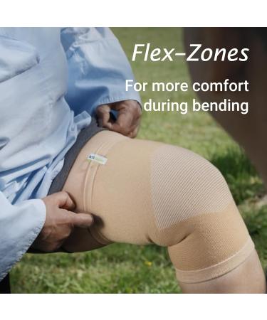 Actimove Arthritis Care Knee Support - Light Compression for Therapeutic Warmth - Beige Large - Buy Online on GoSupps.com