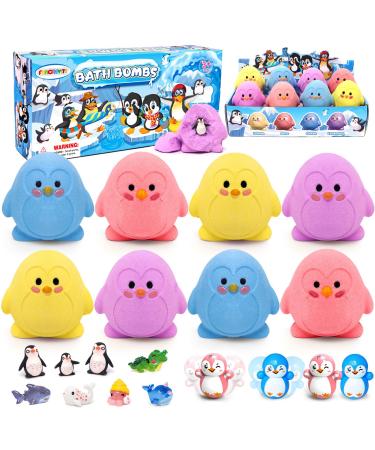 Bathe balls children with surprise inside 8 pieces of bathing children bombs for children birthday Christmas Easter Valentine's Day bathing pearls gifts (penguin) - Buy Online on GoSupps.com