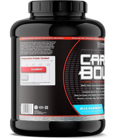 ULTIMATE NUTRITION Carnebolic Beef Protein 3.7-Pound Blue Raspberry 1680 Gram 1680 grams Blue Raspberry - Buy Online on GoSupps.com