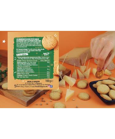  Michel et Augustin Roquefort AOP savory biscuits 100g - Pack of 12 sachets - Buy Online on GoSupps.com