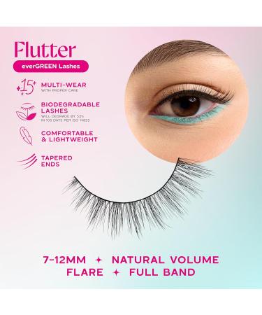 everGREEN Plant Lashes - Natural Wispy Full Band Strip Lashes | Eco-Friendly Fake Eyelashes | Plant-Based Fibres for Flared Volume - Buy Online on GoSupps.com