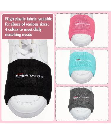 Geyoga Shoe Socks 4 Pairs - Dance Shoe Covers for Smooth Floors - Dance Sliders for Knee Protection - Black Gray Red Blue - Buy Online on GoSupps.com
