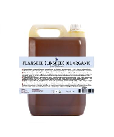 Mystic Moments Flaxseed (Linseed) Organic Carrier Oil 5 Litres 100% Pure