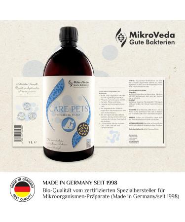 Microveda Care Pets - 1L Organic Natural Care for Dogs Cats & More | Fermented Microorganisms for Pet Health - Buy Online on GoSupps.com