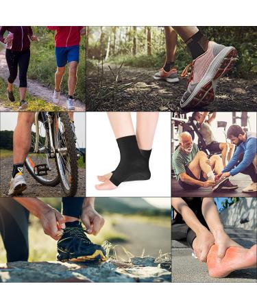 eYotto Compression Ankle Support Sleeve - XL, Black - Stabilize Ligaments, Relieve Pain, Swelling, Arthritis - Breathable Wrap for Sports & Injury Recovery - Buy Online on GoSupps.com