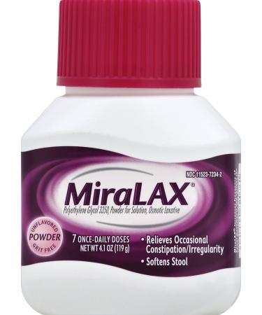 Miralax 7 Day Powder Laxative 4.09 oz Apple 4.1 Ounce (Pack of 1)