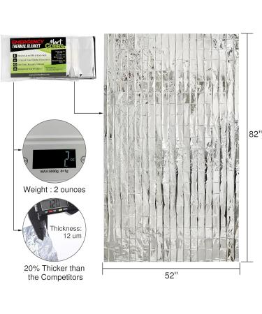 4 Pack Emergency Survival Blankets - Mylar Space Thermal Foil Blankets for Car and Outdoor Gear - Buy Online on GoSupps.com