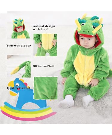 Doladola Unisex Baby Dragon Hooded Jumpsuit | 12-18 Months Infant Romper & Pajama - Buy Online on GoSupps.com