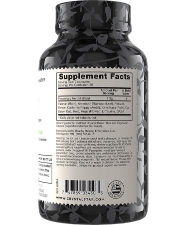 Crystal Star Night Caps - 60 Vegetarian Sleep Support Capsules - Buy Online on GoSupps.com